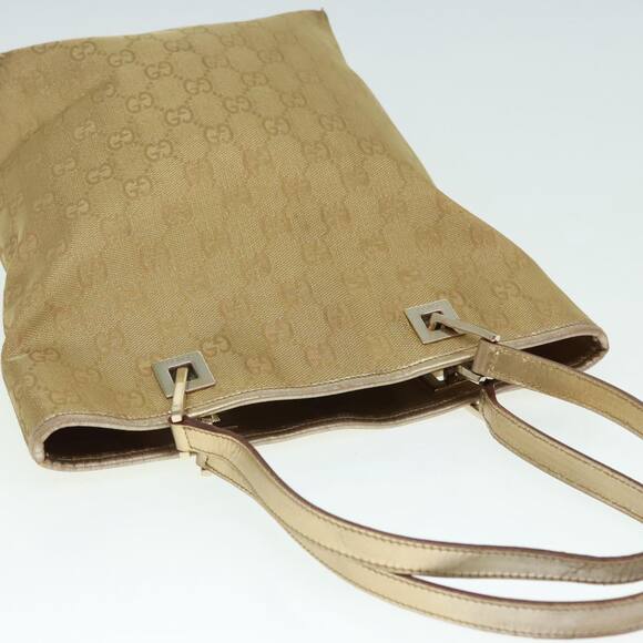 GUCCI GG Canvas Shoulder Bag Gold Tone Gold 0021099 - Picture 6 of 12